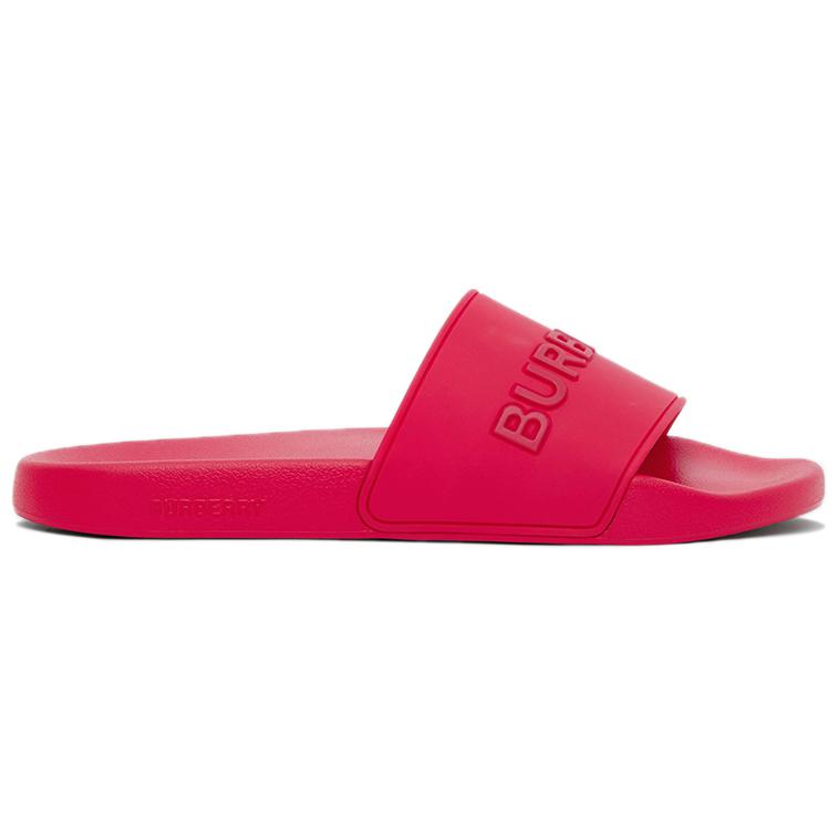 Order Slides Burberry Logo Embossé Rouge Vif 80417371