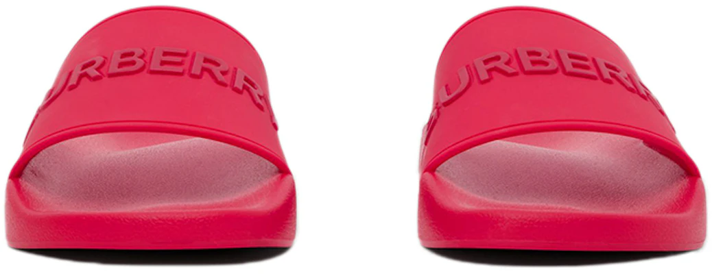 Slides Burberry Logo Embossé Rouge Vif 80417371 Lookbook Slides Burberry Logo Embossé Rouge Vif 80417371