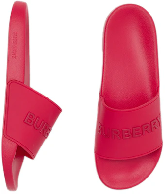 Slides Burberry Logo Embossé Rouge Vif 80417371 Shop Slides Burberry Logo Embossé Rouge Vif 80417371