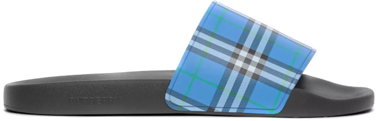 Burberry博柏利 格紋印花 露趾 時尚涼拖 男款 深天藍色 Order Burberry博柏利 格紋印花 露趾 時尚涼拖 男款 深天藍色