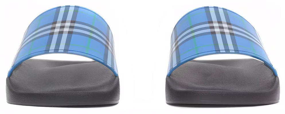 Burberry博柏利 格紋印花 露趾 時尚涼拖 男款 深天藍色 Shop Burberry博柏利 格紋印花 露趾 時尚涼拖 男款 深天藍色