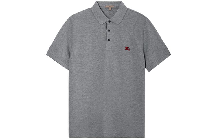 Burberry Embroidered Equestrian Logo Polo Shirt Men’s Light Grey 40551201