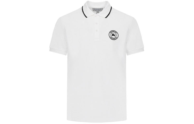 Burberry Embroidered Knight Logo Short Sleeve Polo Shirt White. 80059381 圖 2