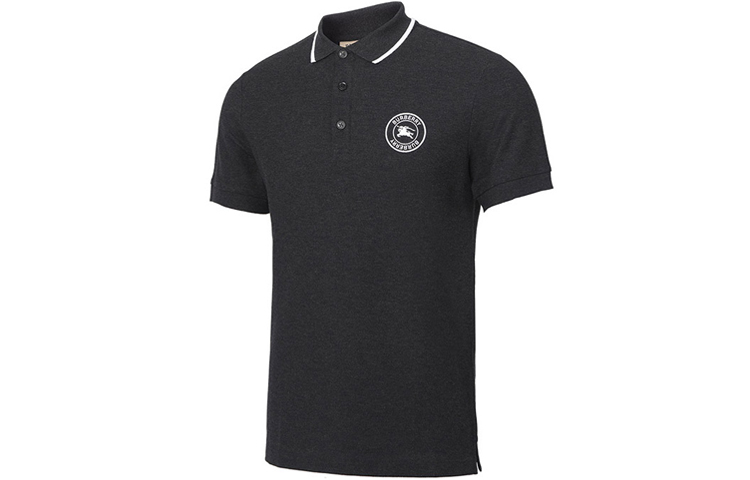Burberry Embroidered Knight Logo Short Sleeve Polo Shirt Black - . 80078501 圖 4