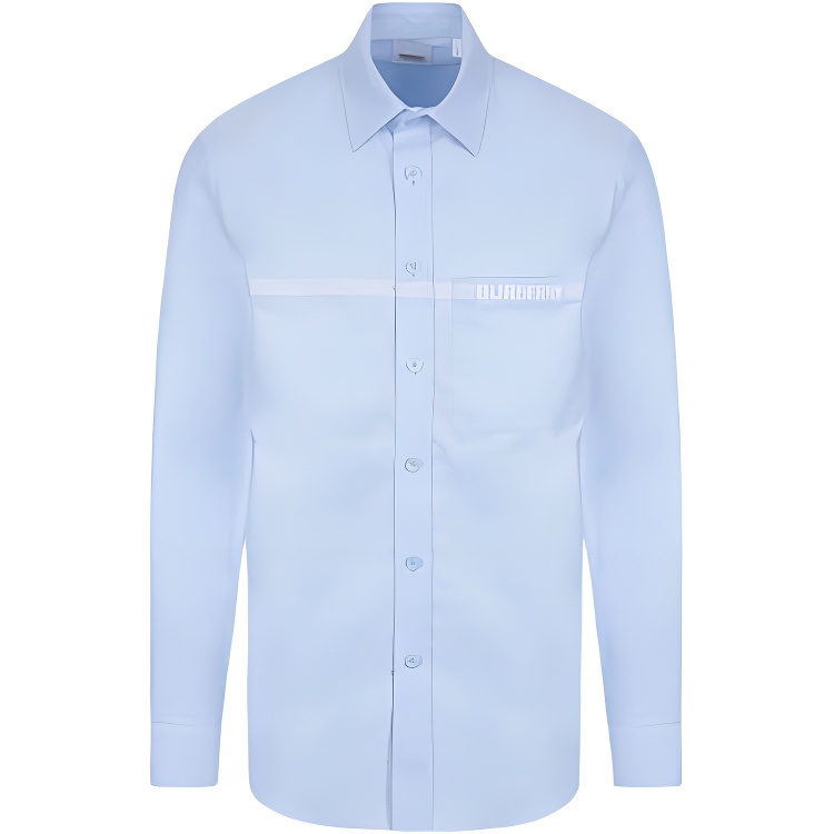 Burberry Embroidered Logo Casual Shirt Men’s Light Blue 80415191