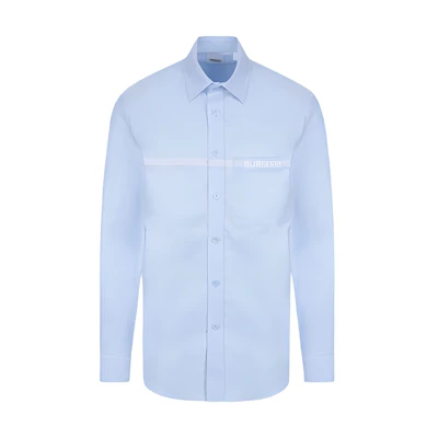 Burberry Embroidered Logo Casual Shirt Men’s Light Blue 80415191
