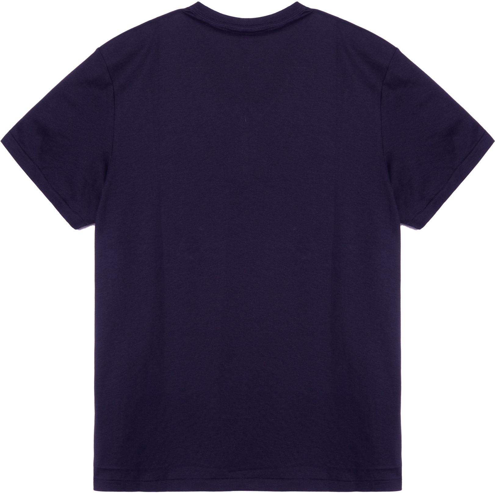 Burberry Embroidered V-Neck Navy Blue Casual T-Shirt 80038331 圖 3