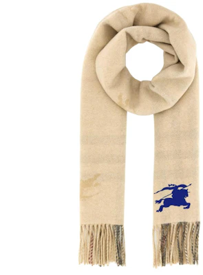 Burberry 男士騎士徽針羊絨圍巾 米色 80952241 Lookbook Burberry 男士騎士徽針羊絨圍巾 米色 80952241