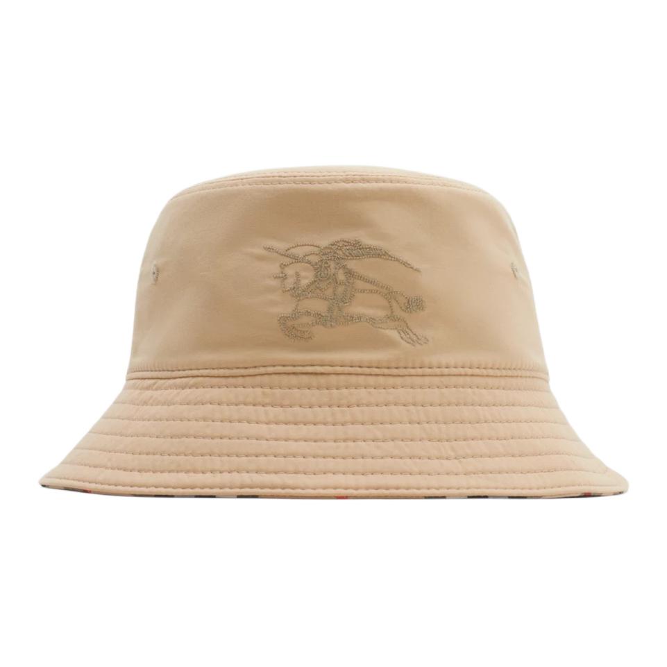 Burberry Equestrian Knight Cotton Polyester Bucket Hat Kids Beige. 80894331