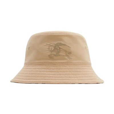 Burberry Equestrian Knight Cotton Polyester Bucket Hat Kids Beige. 80894331