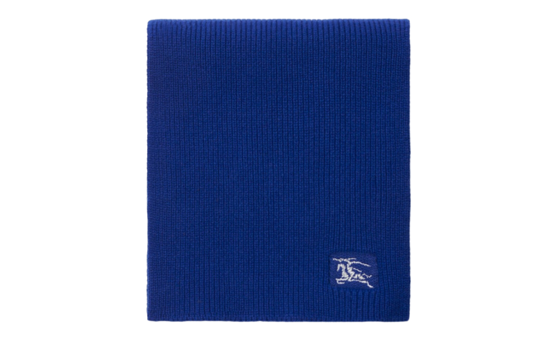 Lookbook Burberry 馬術騎士刺繡藍羊毛圍巾 情侶款 男女適用 80857701