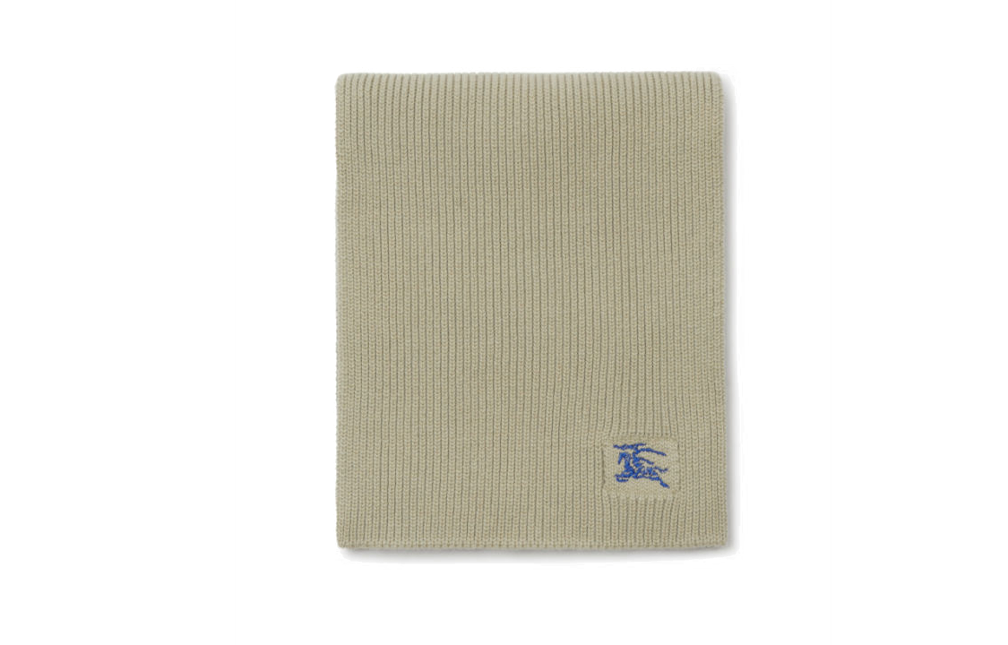 Lookbook Burberry 馬術騎士刺繡羊毛圍巾 棕色 情侶款 男女適用 80857721