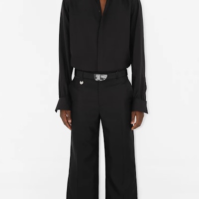 Cinturón de Cuero Negro Burberry con Logo Caballero Ecuestre 3.5CM Ancho. 80872871 Shop Cinturón de Cuero Negro Burberry con Logo Caballero Ecuestre 3.5CM Ancho. 80872871