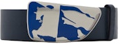Order バーバリー エクイストリアン ナイト ロゴ メンズ ブルーカーフスキンベルト 3.5CM 80851241