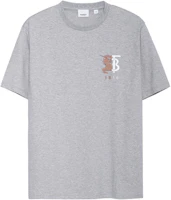 Burberry Equestrian Knight Logo Cotton T-Shirt Grey Edition 80256501 Burberry Equestrian Knight Logo Cotton T-Shirt Grey Edition 80256501