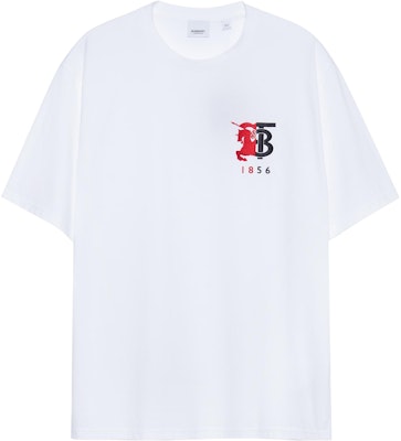 Burberry Equestrian Knight Logo Cotton T-Shirt White 80223081 Buy Burberry Equestrian Knight Logo Cotton T-Shirt White 80223081