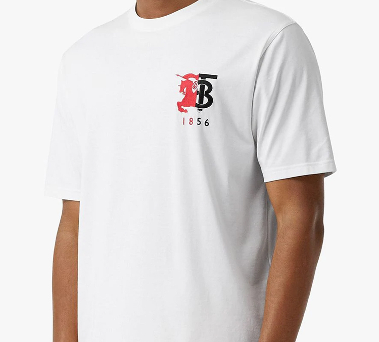 Purchase 버버리 이퀘스트리언 나이트 로고 코튼 티셔츠 화이트 80223081