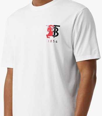 Burberry Equestrian Knight Logo Cotton T-Shirt White 80223081 Purchase Burberry Equestrian Knight Logo Cotton T-Shirt White 80223081
