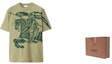 Shop Burberry Equestrian Knight Logo Crewneck T-Shirt Green SS24 Casual Tee 80907891