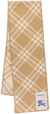 Bufanda de Lana Beige Unisex Burberry con Logo de Caballero Ecuestre y Flecos. 80792511 Buy Bufanda de Lana Beige Unisex Burberry con Logo de Caballero Ecuestre y Flecos. 80792511