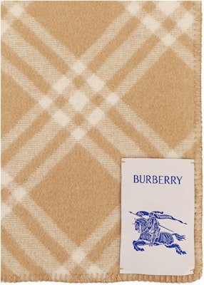 Bufanda de Lana Beige Unisex Burberry con Logo de Caballero Ecuestre y Flecos. 80792511 Lookbook Bufanda de Lana Beige Unisex Burberry con Logo de Caballero Ecuestre y Flecos. 80792511