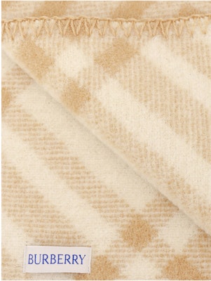 Bufanda de Lana Beige Unisex Burberry con Logo de Caballero Ecuestre y Flecos. 80792511 Shop Bufanda de Lana Beige Unisex Burberry con Logo de Caballero Ecuestre y Flecos. 80792511