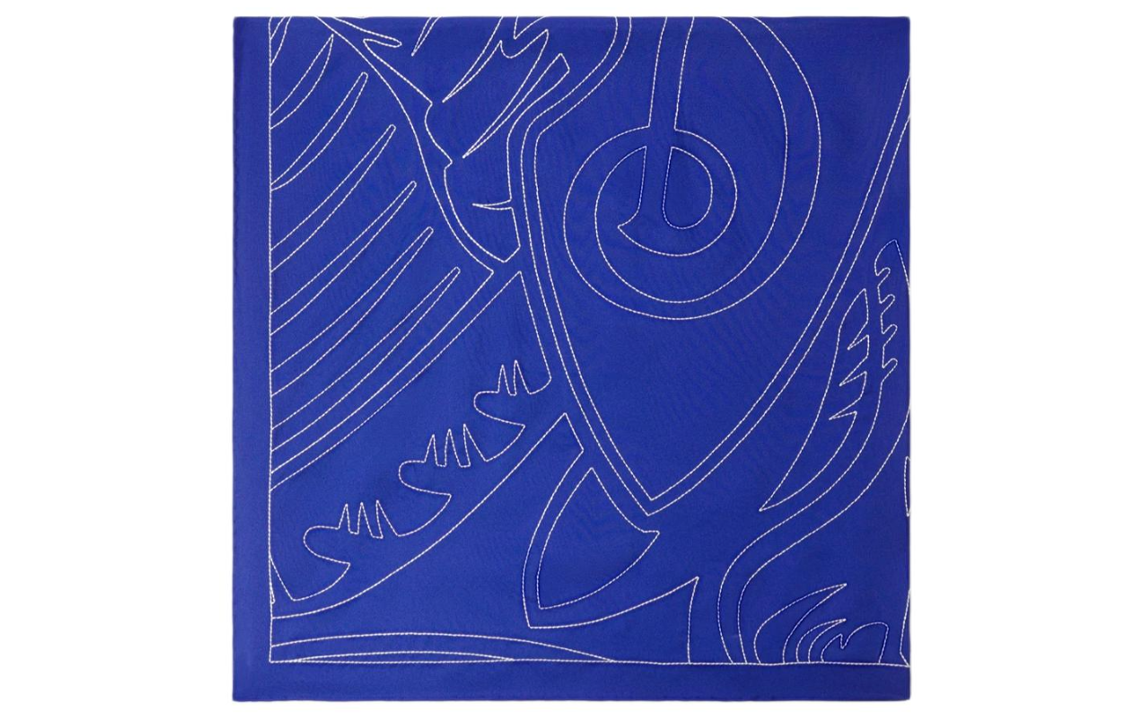 Burberry Equestrian Knight Pattern Scarf Unisex Couple Style - Blue 80807421 圖 4