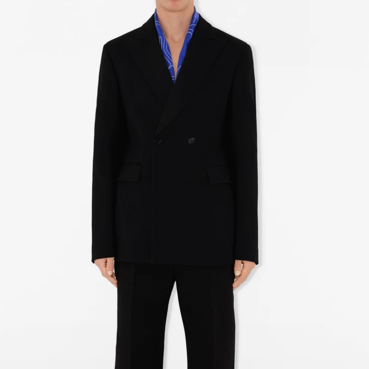 Burberry Equestrian Knight Pattern Scarf Unisex Couple Style - Blue 80807421 圖 5