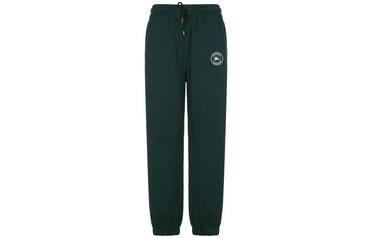 Order Burberry Equestrian Logo Seluar Jogger Hijau Bersulam untuk Lelaki. 80030541