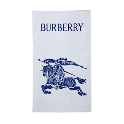 Burberry Equestrian Logo Warm Knit Scarf Unisex Couple Blue 80763811