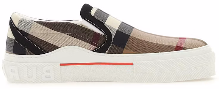 Lookbook Burberry Exaggerared Check Slip On Birch Brown 80567621