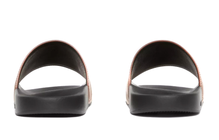 Burberry Exclusive Logo Leather Slides 'Tan Brown' 圖 5