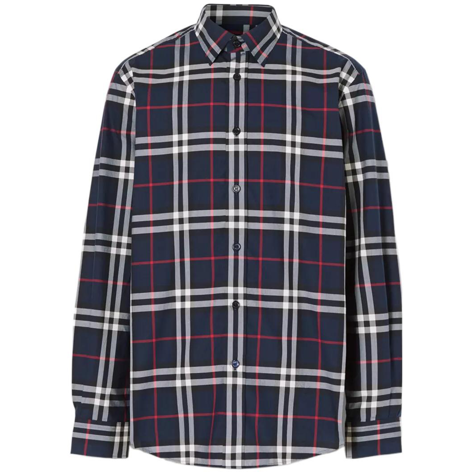 Burberry Fall '23 Classic Check Poplin Shirt in Deep Navy 8020865