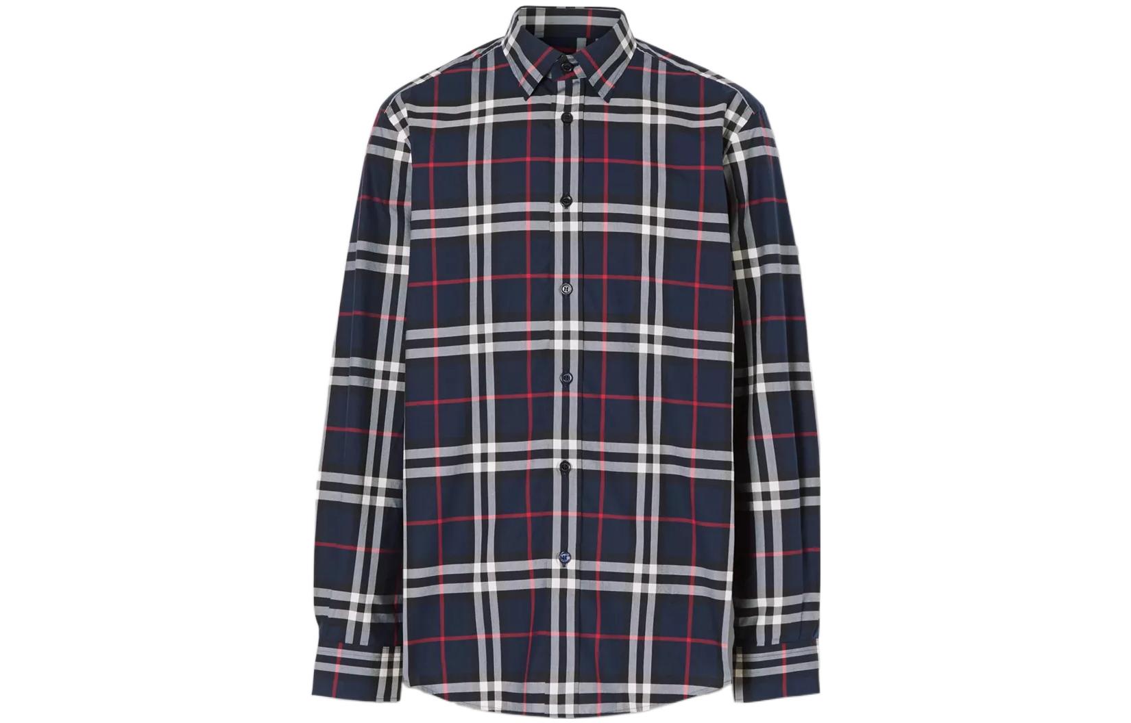 Burberry Fall '23 Classic Check Poplin Shirt in Deep Navy 8020865 圖 2