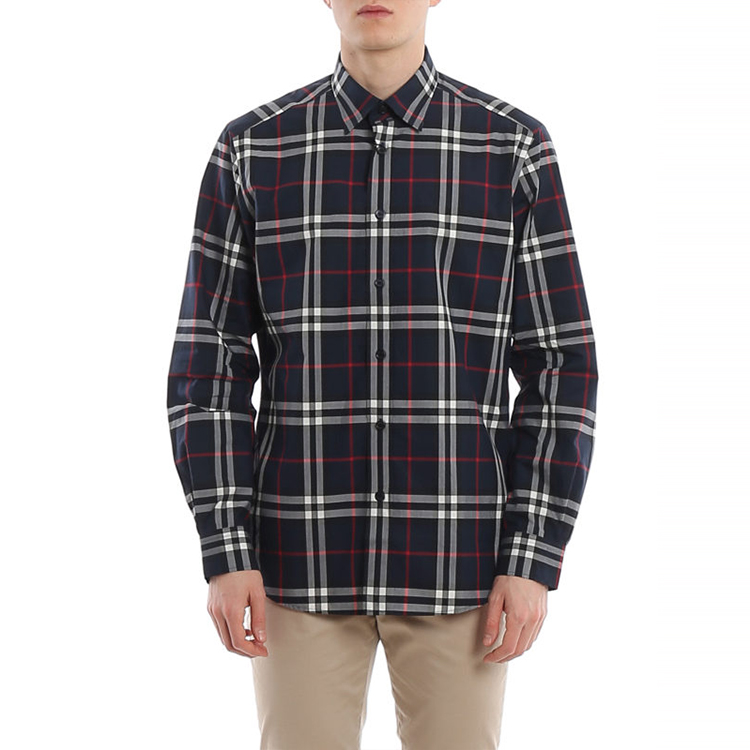 Burberry Fall '23 Classic Check Poplin Shirt in Deep Navy 8020865 圖 5
