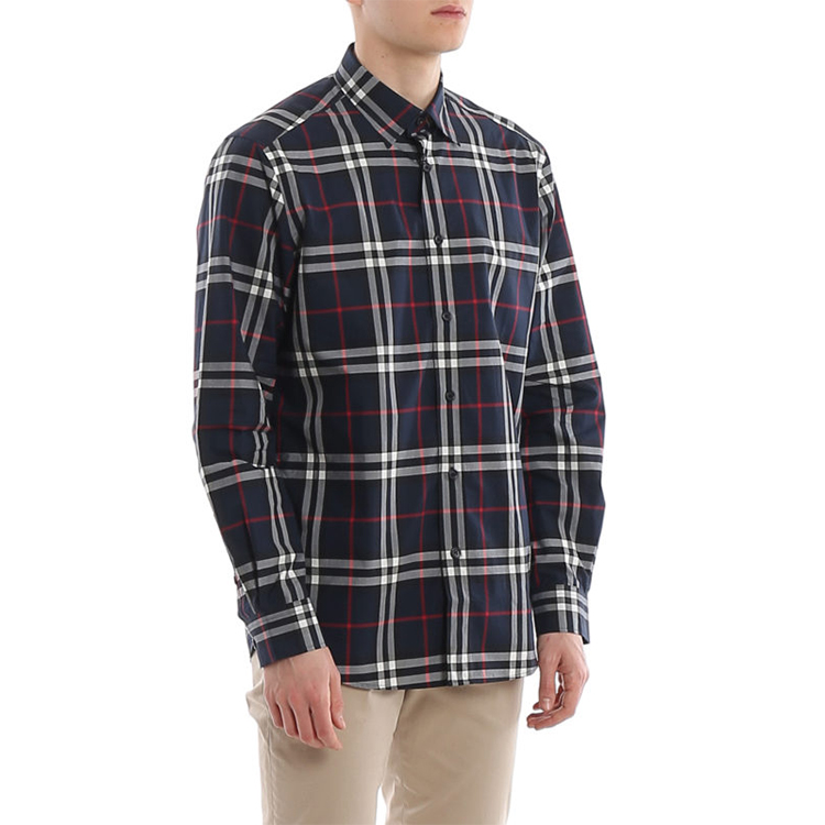 Burberry Fall '23 Classic Check Poplin Shirt in Deep Navy 8020865 圖 7