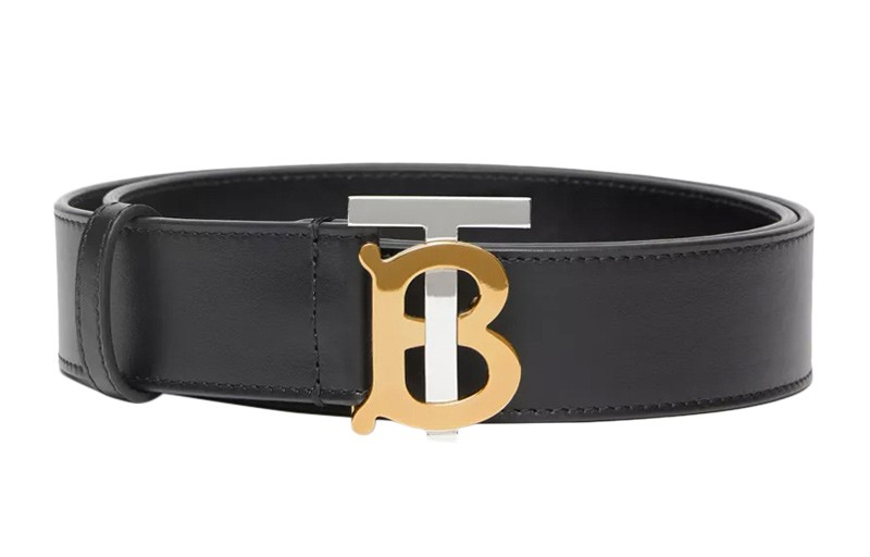 Burberry Fashion Black Leather Belt with Metal Buckle 3.5cm 80304691