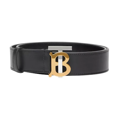Burberry Fashion Black Leather Belt with Metal Buckle 3.5cm 80304691