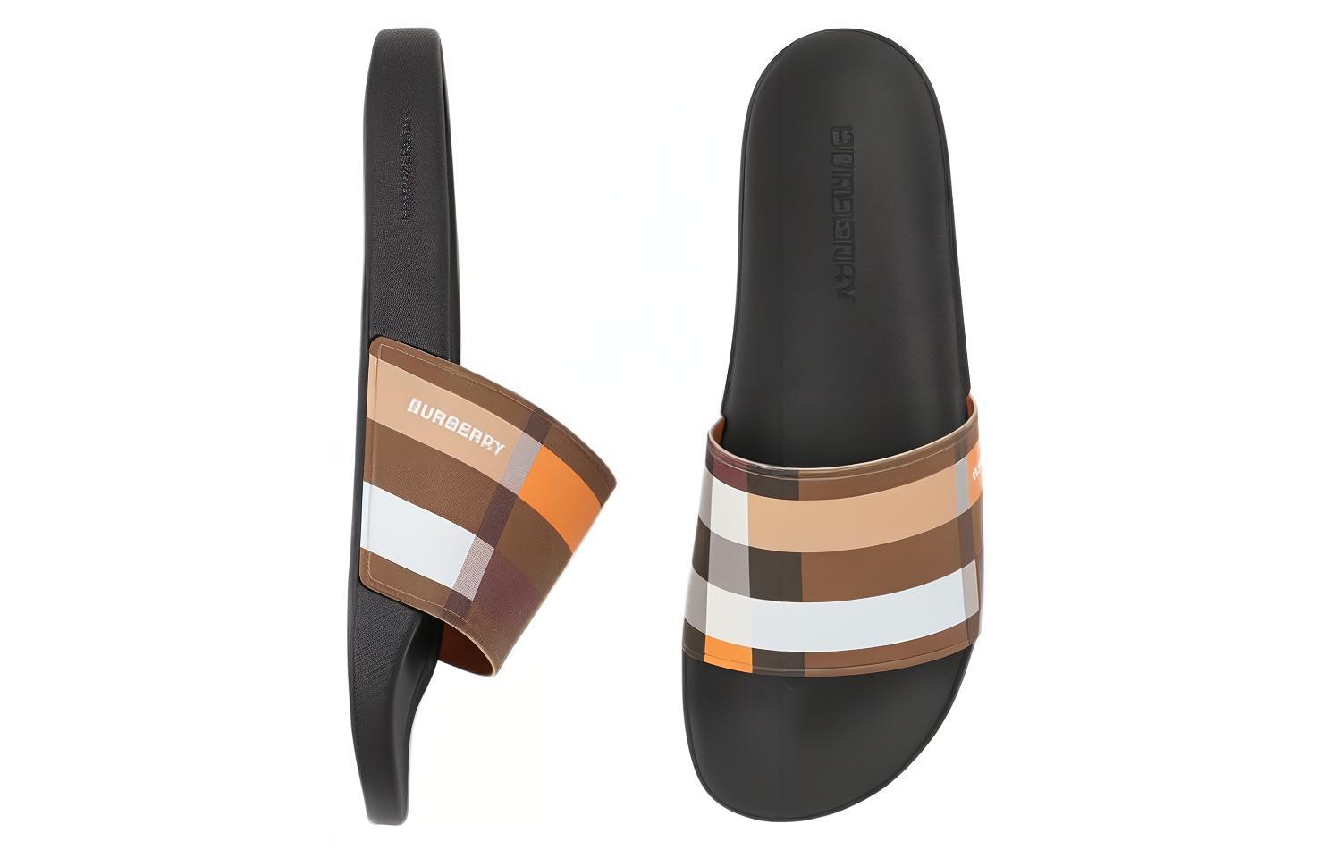 Burberry Fashion Slippers 'Brown Check' 圖 3