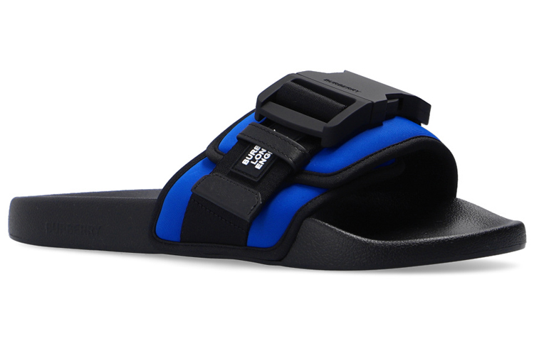 Burberry Fastener Slides Black Blue 圖 2