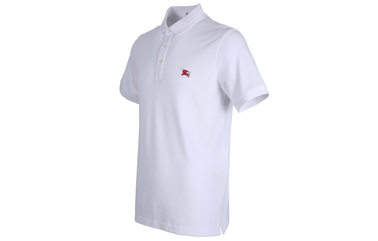 Burberry Floral Embroidery White Short Sleeve Polo Shirt 40551211 圖 4