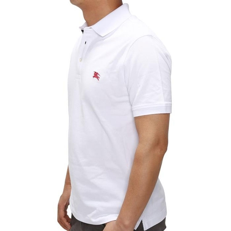 Burberry Floral Embroidery White Short Sleeve Polo Shirt 40551211 圖 7