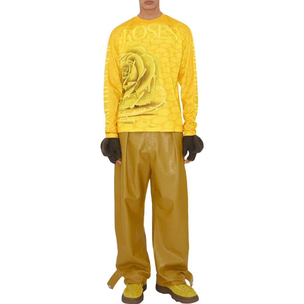 Lookbook 巴宝莉花卉印花圆领长袖T恤 黄色 8077331