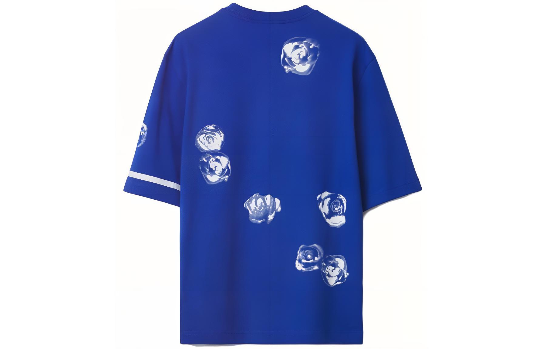Burberry Floral Print Crewneck Slim Fit Blue  T-Shirt. 80820171 圖 3