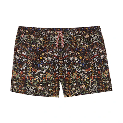 Burberry Floral Print Drawstring Swim Shorts Black. 80425821