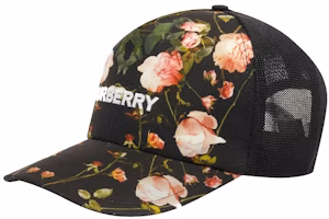 Burberry Floral Trucker Cap Black Burberry Floral Trucker Cap Black