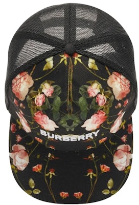 Burberry Floral Trucker Cap Black Order Burberry Floral Trucker Cap Black