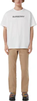 Shop Camiseta Burberry Blanca Logo en Espuma Para Hombre Ajuste Suelto. 80553091