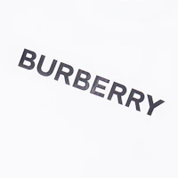 Sizing Camiseta Burberry Blanca Logo en Espuma Para Hombre Ajuste Suelto. 80553091