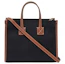 Order Burberry Freya Tote Hitam/Cokelat